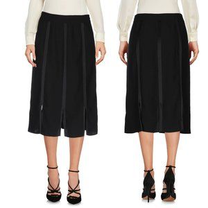 Iris & Ink Black Slit-Accented Skirt